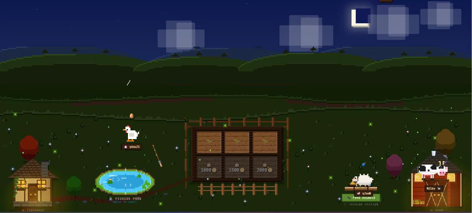 Chill Farm Pixel Lofi Interactive Wallpaper 4K