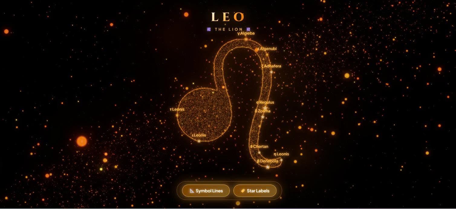 Leo ♌ - 3D Interactive Zodiac Constellation & Live Wallpaper