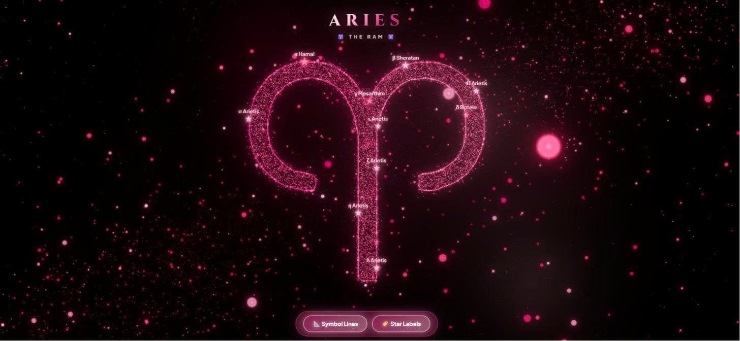 Aries ♈ - 3D Interactive Zodiac Constellation & Live Wallpaper 