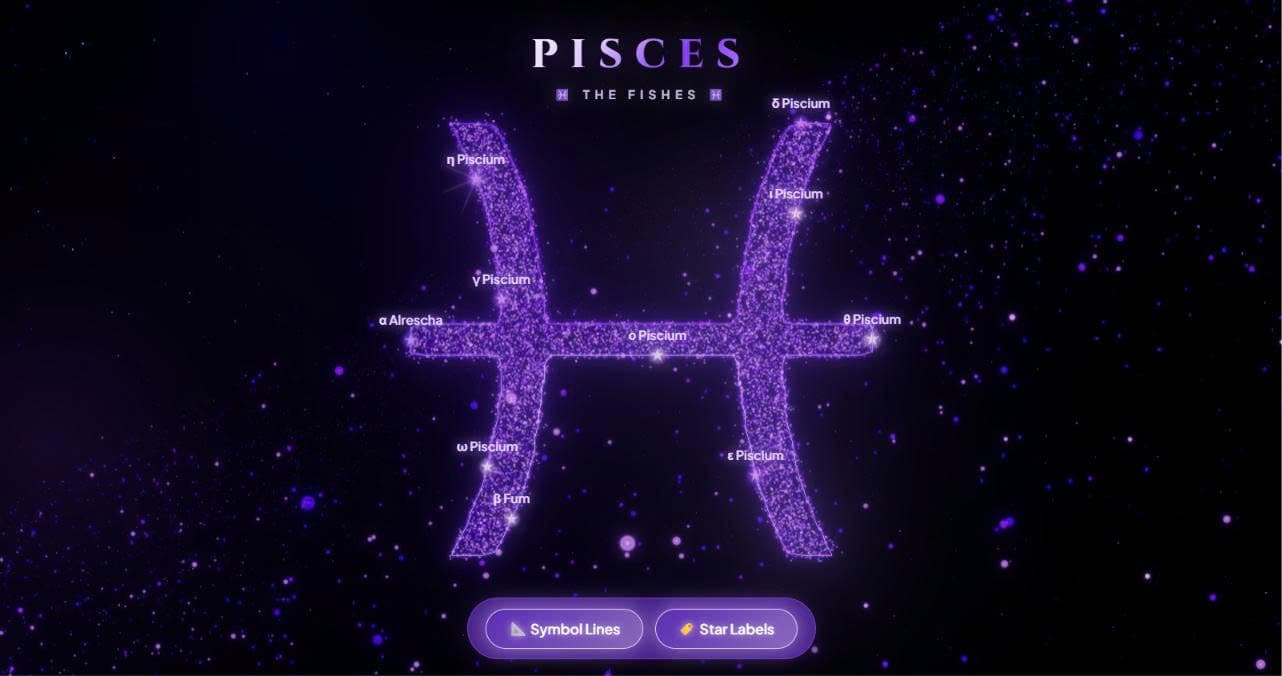 Pisces ♓ - 3D Interactive Zodiac Constellation & Live Wallpaper 
