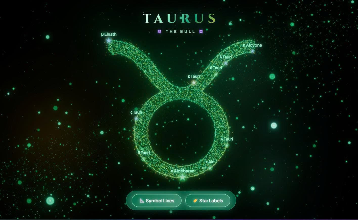Taurus ♉ - 3D Interactive Zodiac Constellation & Live Wallpaper