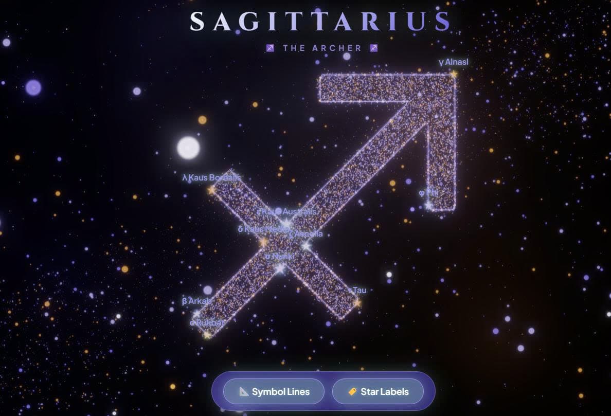Sagittarius ♐ - 3D Interactive Zodiac Constellation & Live Wallpaper 