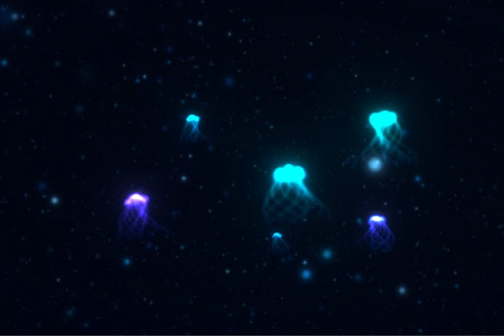 Bioluminescent Jellyfish — Live Animated Wallpaper | Interactive Deep Sea 3D Background