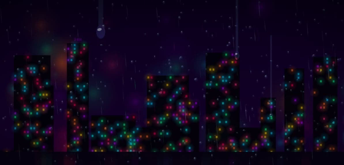 Cyberpunk Night Rain Animated Background | Interactive Neon City Live Wallpaper