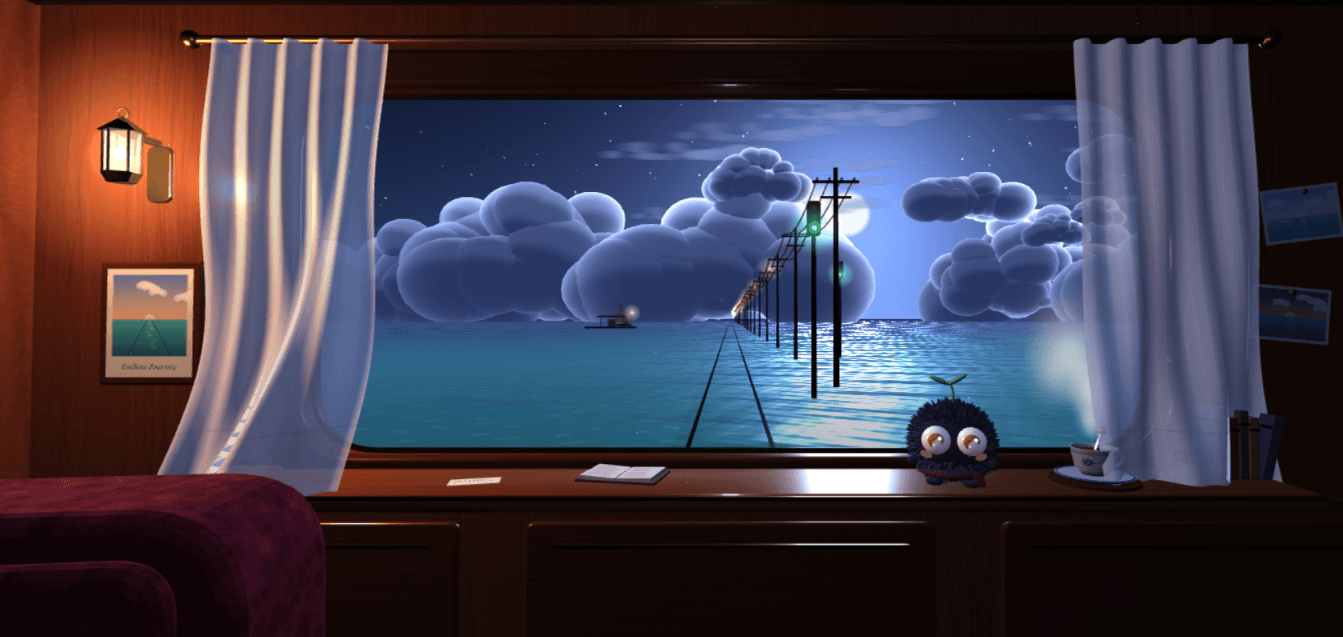 Endless Sea Train 🌊🚂 — Cozy Ghibli Interactive Live Wallpaper